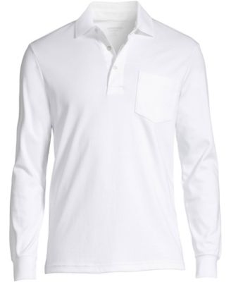 Big & Tall Long Sleeve Cotton Supima Polo Shirt with Pocket