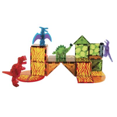 MAGNA-TILESA  MAGNA-TILES Dino World 40-Piece Magnetic Construction Set, Ages 3+
