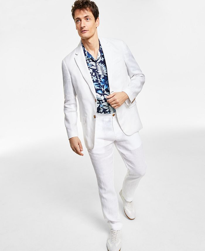 Men's Linen Blazer, Dress Pants & Lagoon Breeze Shirt Separates, Created  for Macy's