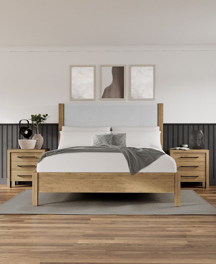 Furniture Davie King 3Pc. Bedroom Set (Upholstered Bed, Nightstand