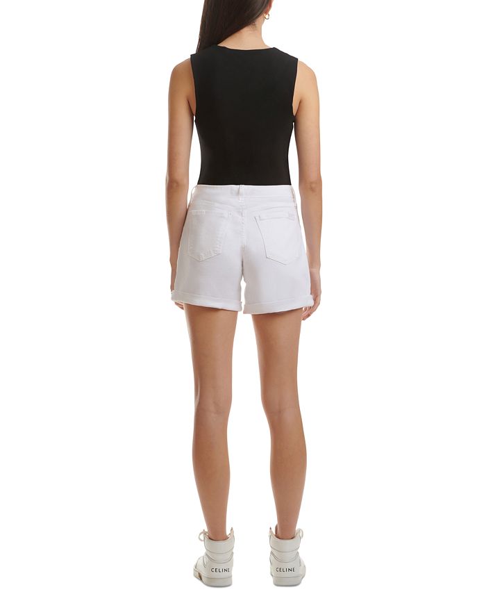 JEN7 by 7 For All Mankind Rolled Denim Shorts - Macy's
