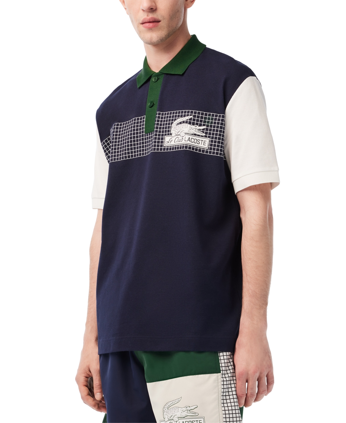 LACOSTE MEN'S COLORBLOCKED LOOSE-FIT LOGO POLO
