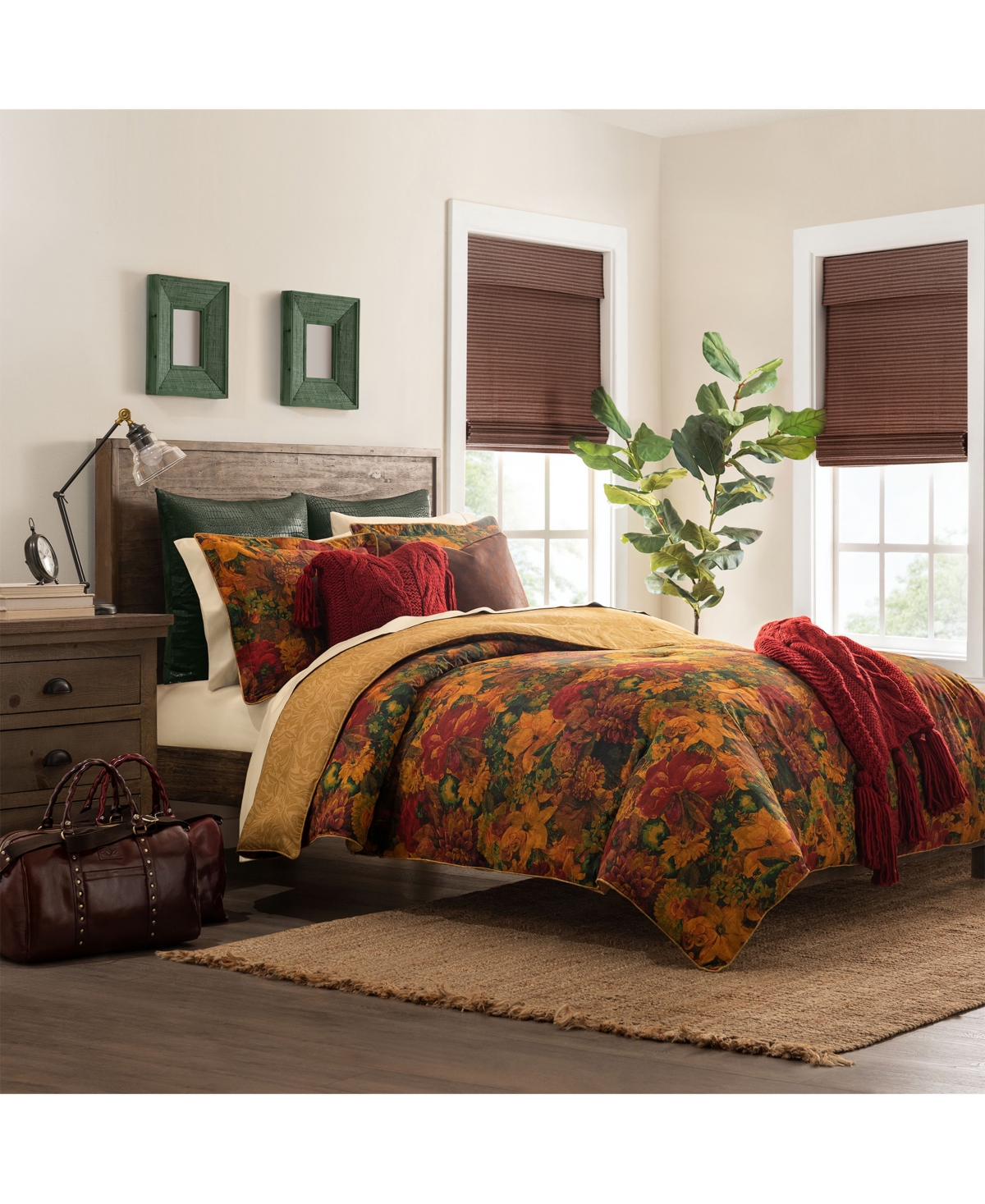 Patricia Nash Heritage Reversible 3-piece Comforter Set, King In Multi