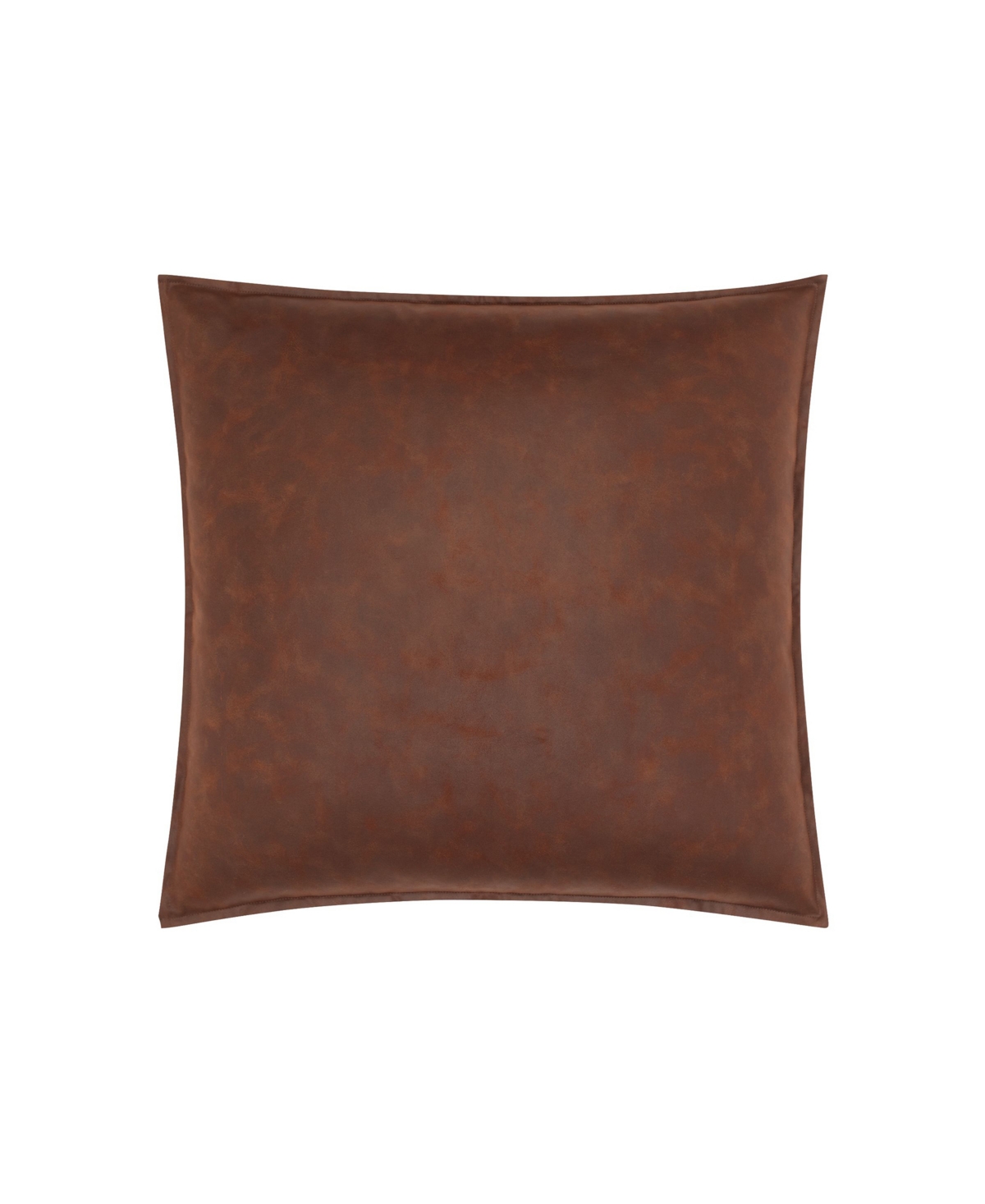 Reversible Faux Leather Euro Sham - Brown