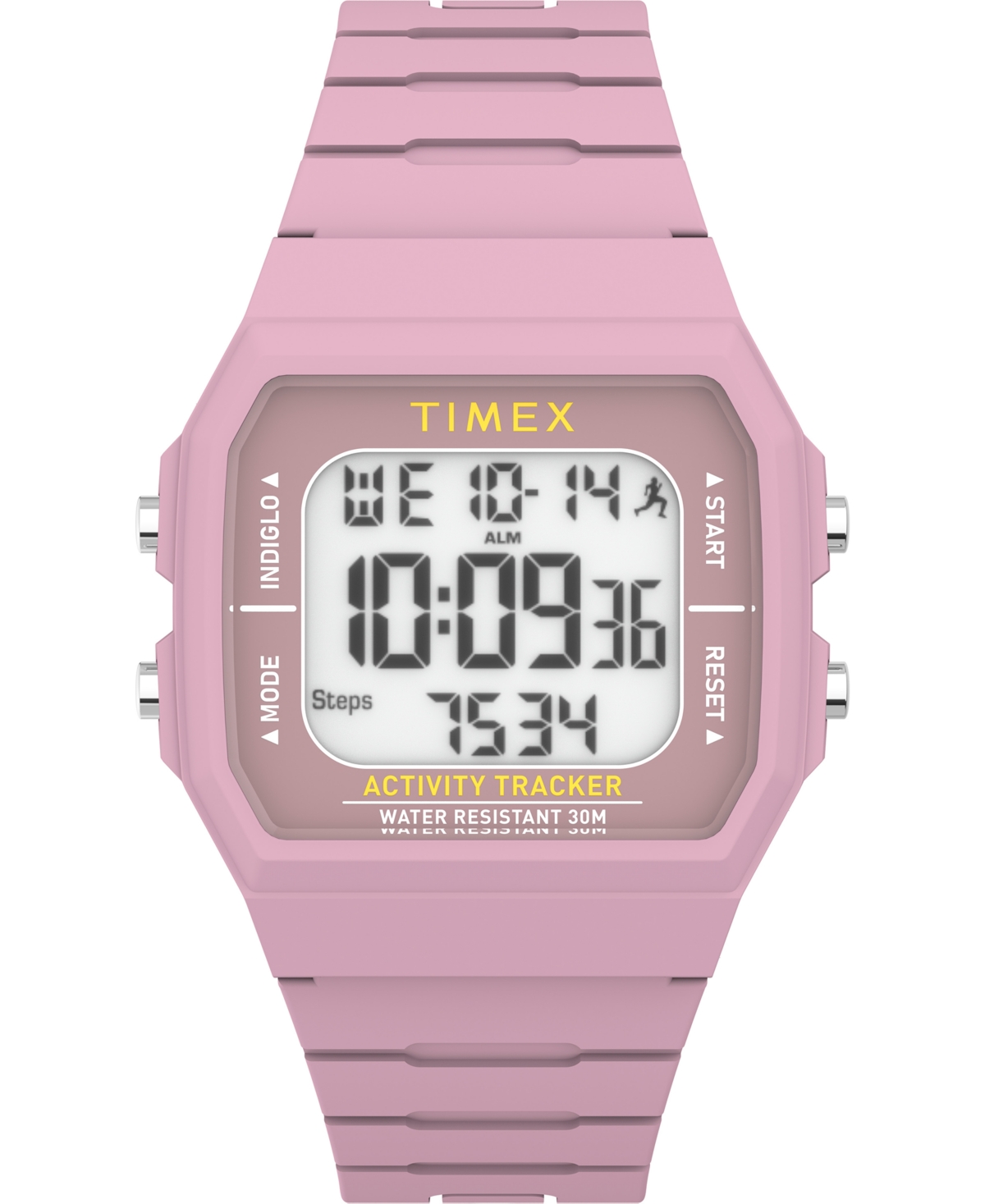 Unisex Digital Ironman Classic Silicone Pink Watch 40mm - Pink
