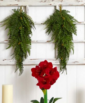 28” Fern Artificial Teardrop (Set of 2)