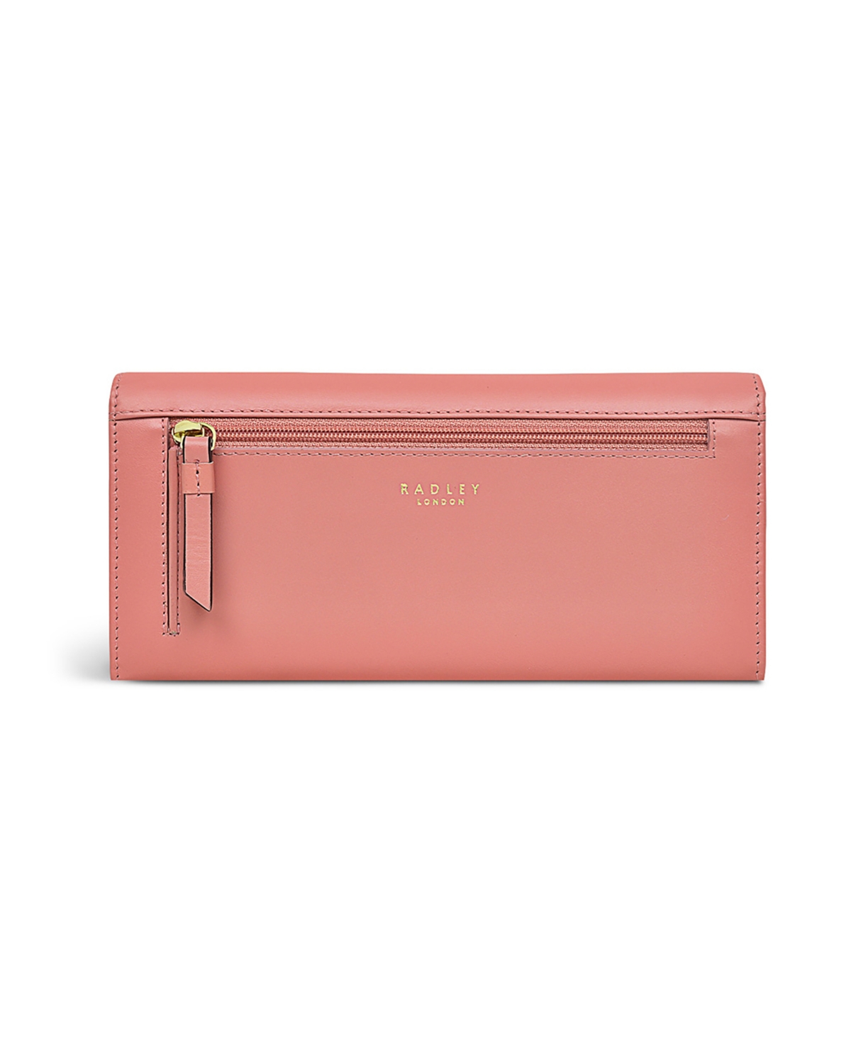 Shop Radley London Women's Heritage Radley Large Leather Flapover Wallet In Dove Grey,gold