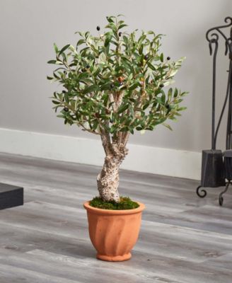 3' Olive Artificial Tree in Terracotta Planter