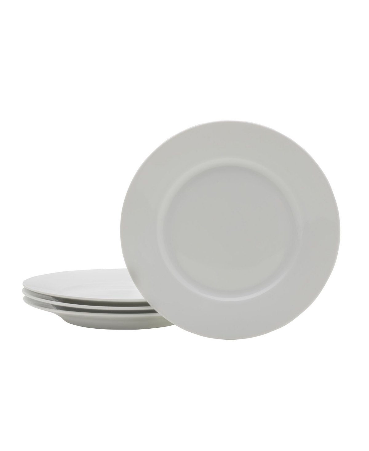 Everyday Whiteware Classic Rim Salad Plate 4 Piece Set - White