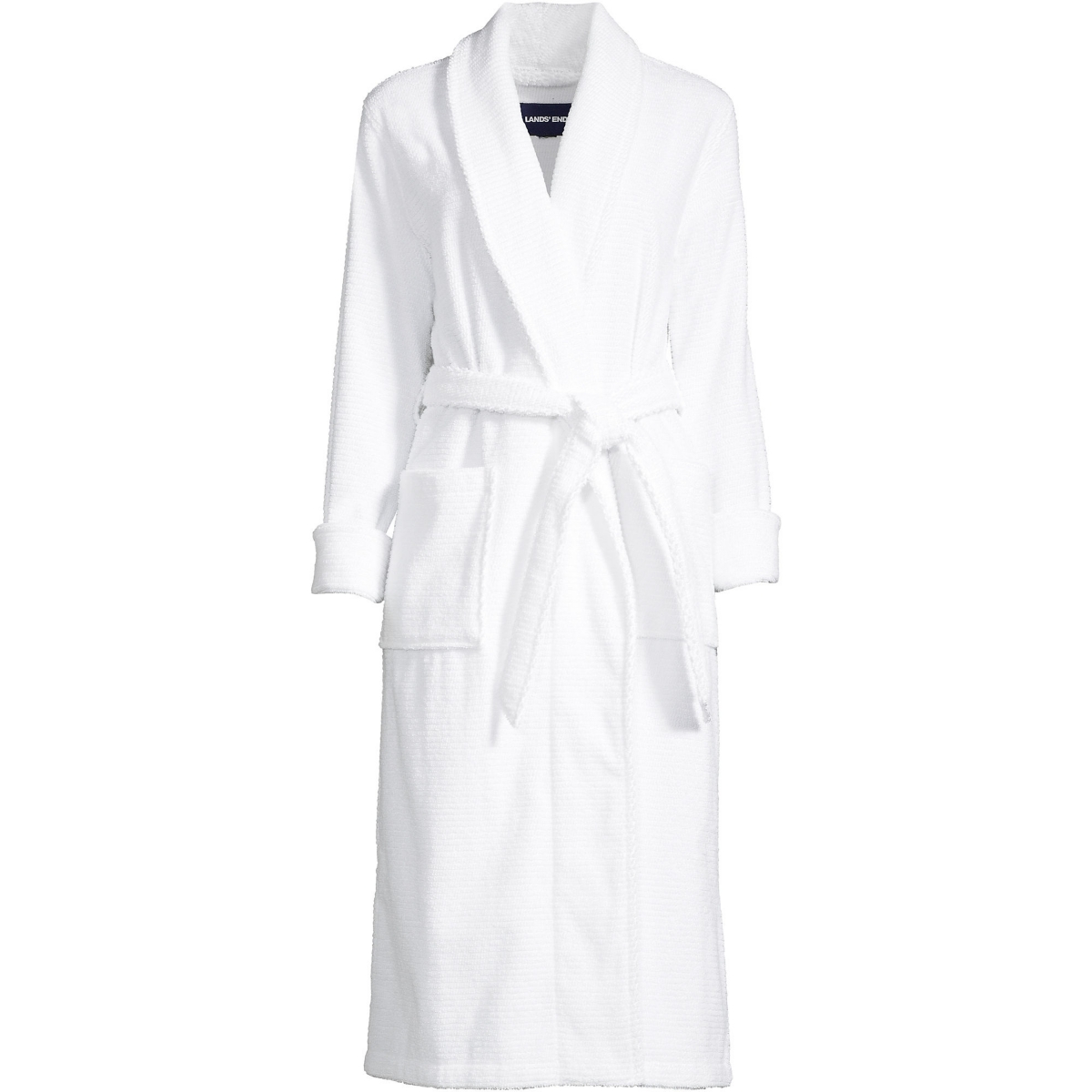Lands' End Petite Cotton Terry Long Spa Bath Robe