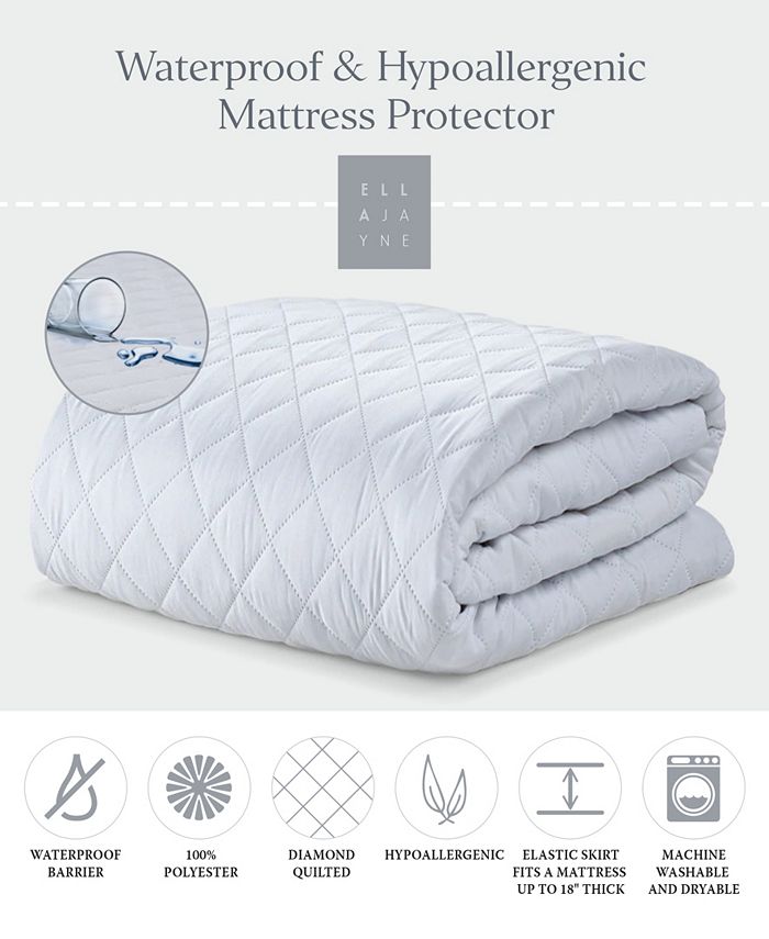 Ella Jayne Waterproof and Hypoallergenic Mattress Protector Twin Macy's