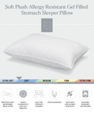 Signature Plush Allergy-Resistant Soft Density Stomach Sleeper Down Alternative 4-Pack Pillow, King