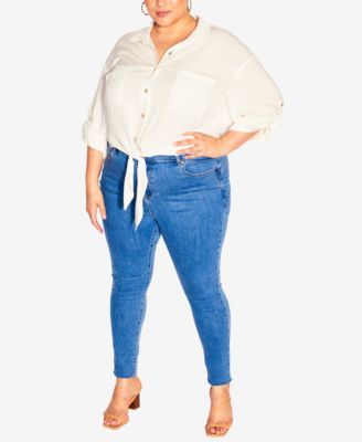 Plus Size Tropical Tie Top