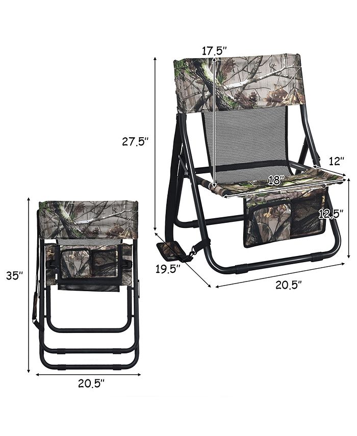Costway Folding Hunting Chair Portable Outdoor Camping Woodland