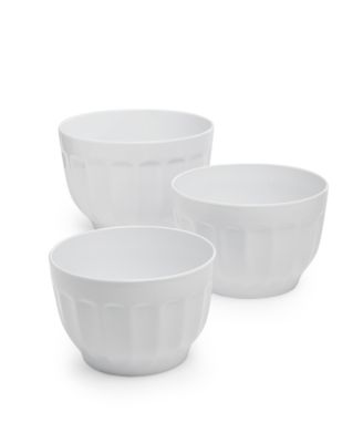 3-Piece Fluted Melamine Bowl Set 