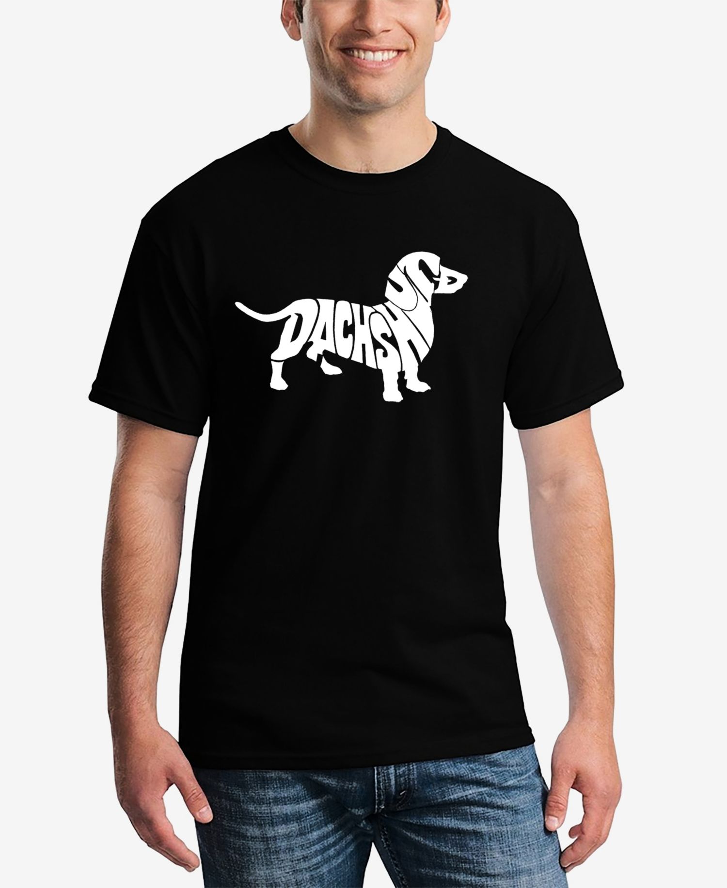 Men's Word Art Dachshund Short Sleeve T-shirt