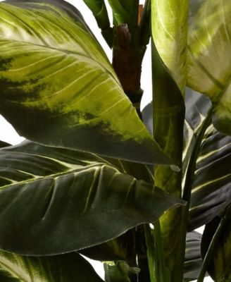 Golden Dieffenbachia Artificial Plant in Decorative Planter