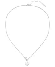 Juicy Couture Silvertone Thick Chain Heart Charm Toggle Necklace For Women  - ShopStyle