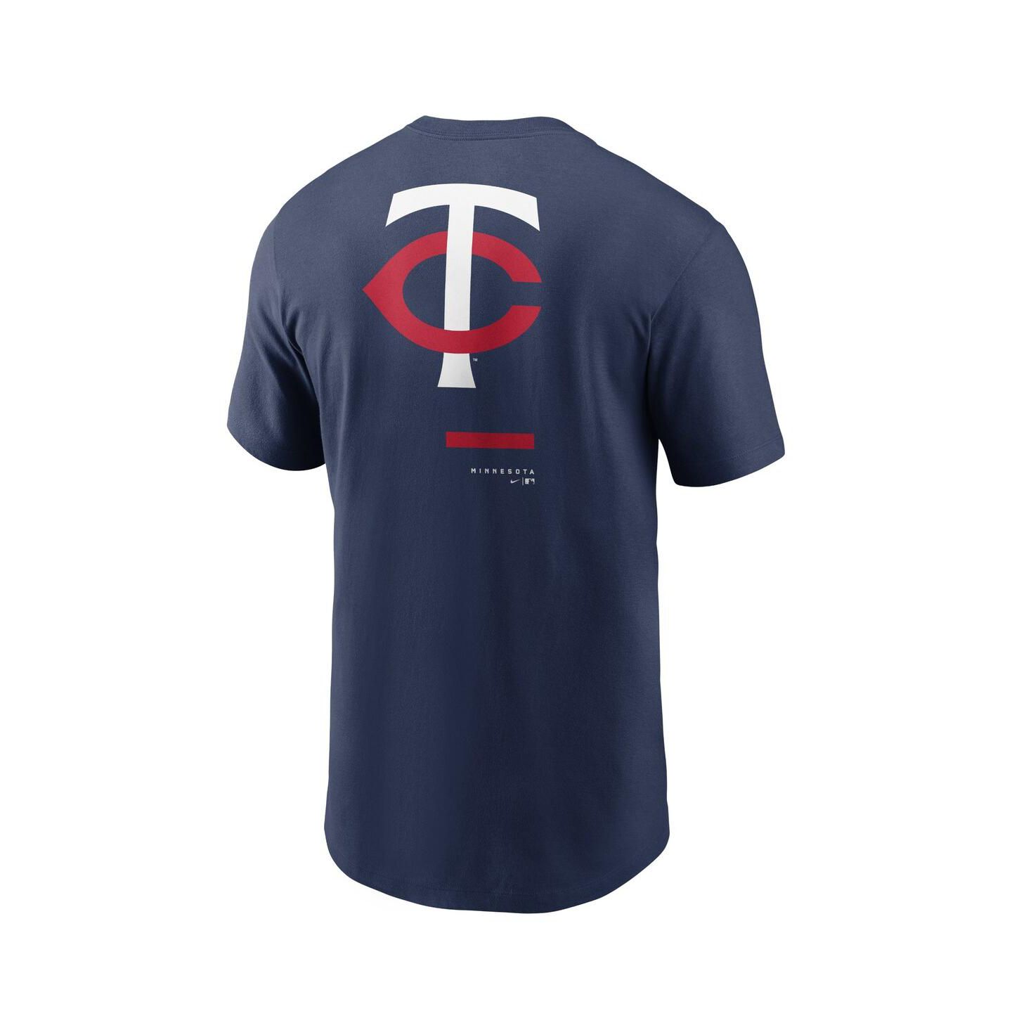 Мужская футболка Nike Navy Minnesota Twins Over the Shoulder — фото 2