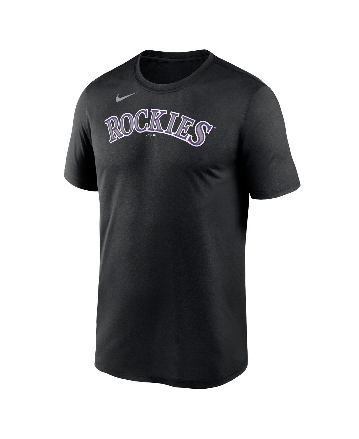 Shop Nike Men's  Black Colorado Rockies New Legend Wordmark T-shirt