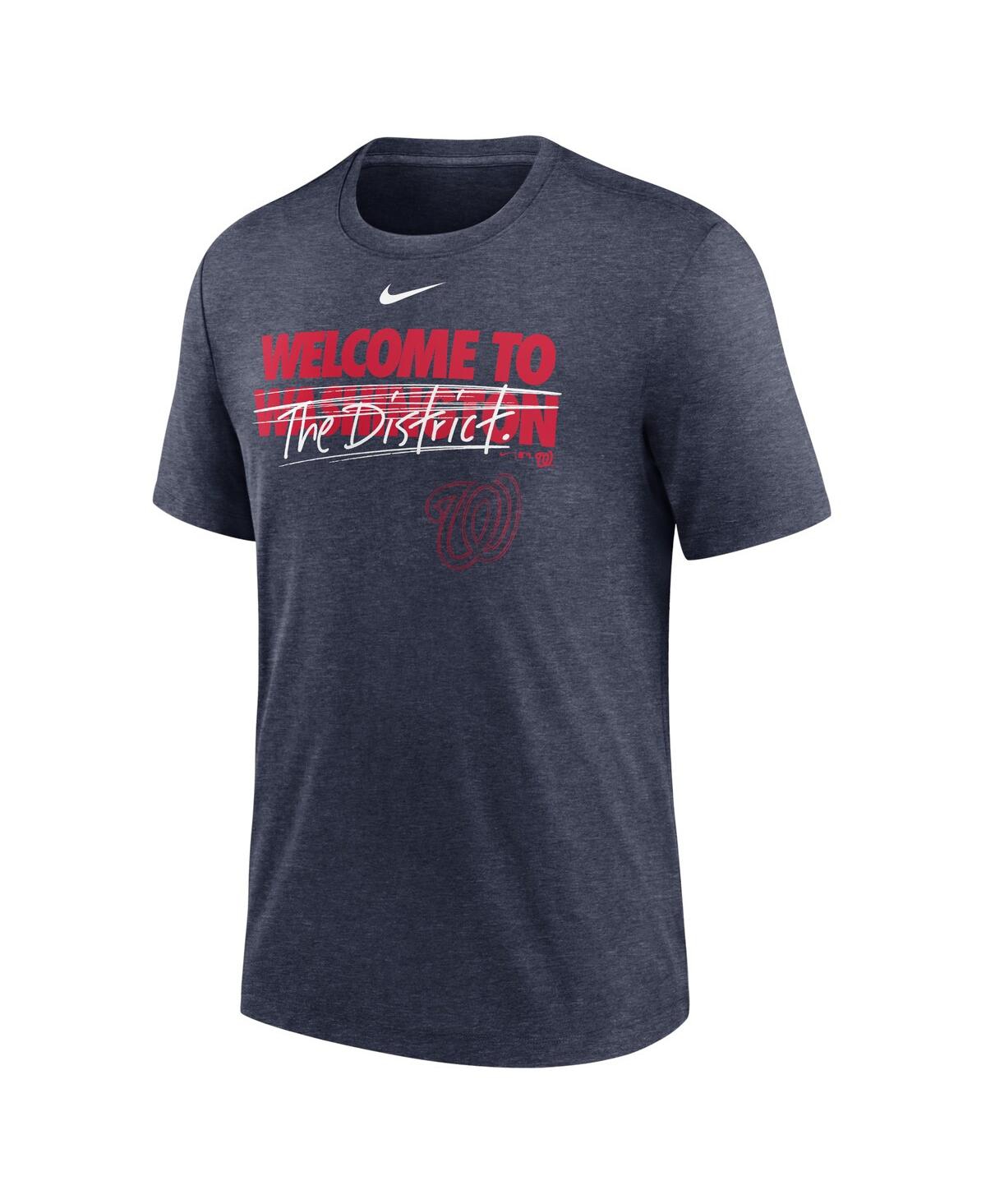 Men's NikeWashington Nationals Home Spin Tri-Blend T-shirt - Heather Navy
