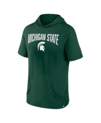 Men's Green Michigan State Spartans Outline Lower Arch Hoodie T-shirt