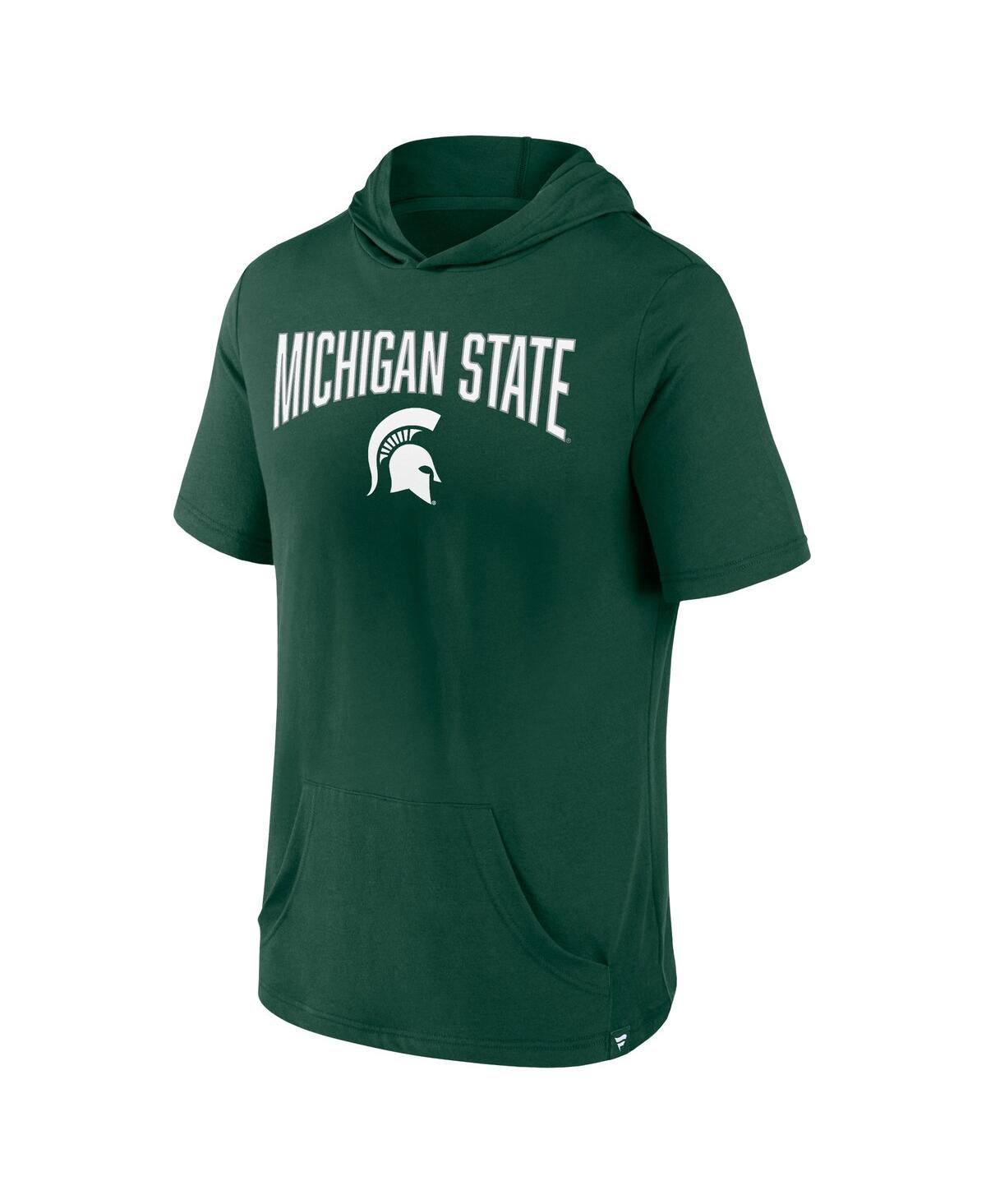 Men's FanaticsMichigan State Spartans Outline Lower Arch Hoodie T-shirt - Green