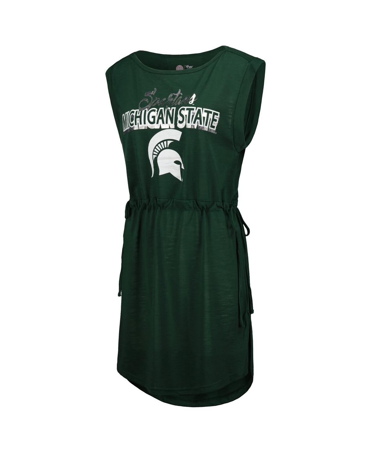 G-iii 4her By Carl Banks Green Michigan State Spartans Goat Swimsuit Cover-up Dress In Green