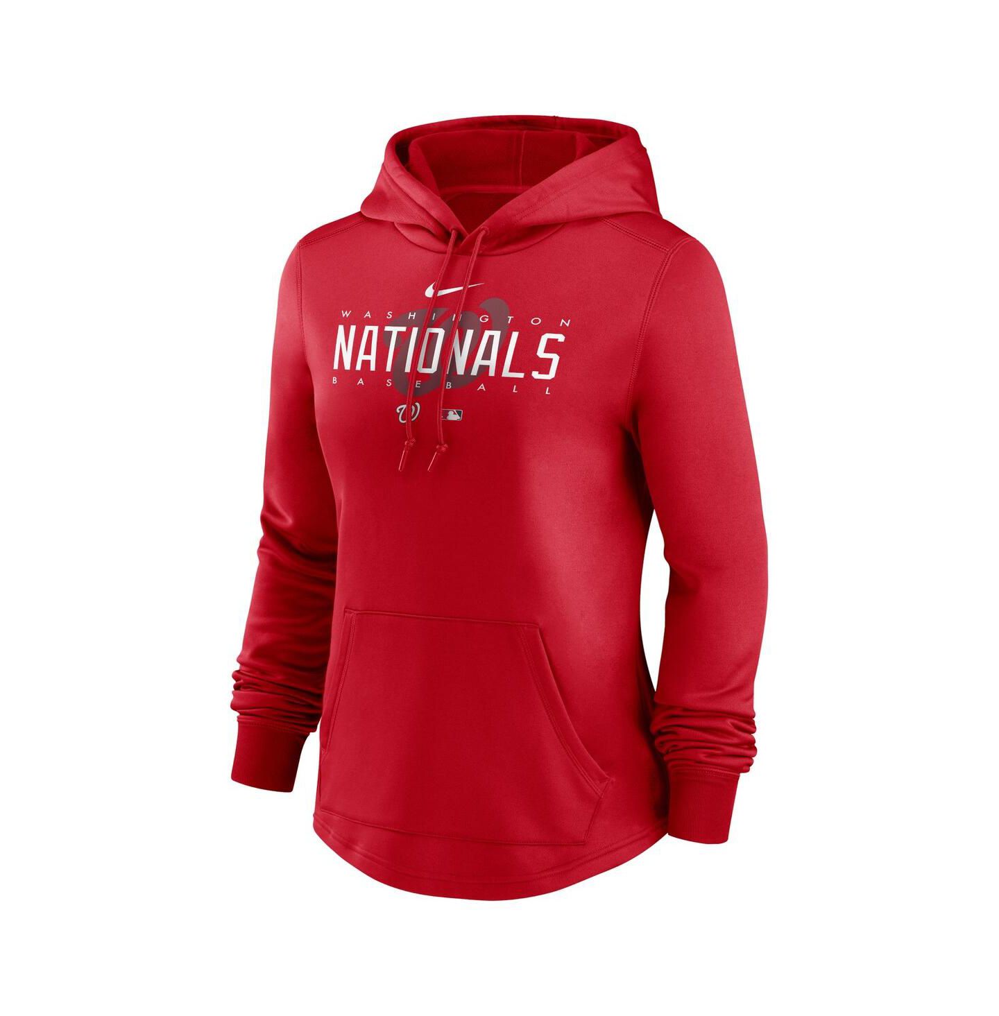 Женское худи Nike Red Washington Nationals Authentic Collection Pregame Performance Pullover — фото 3