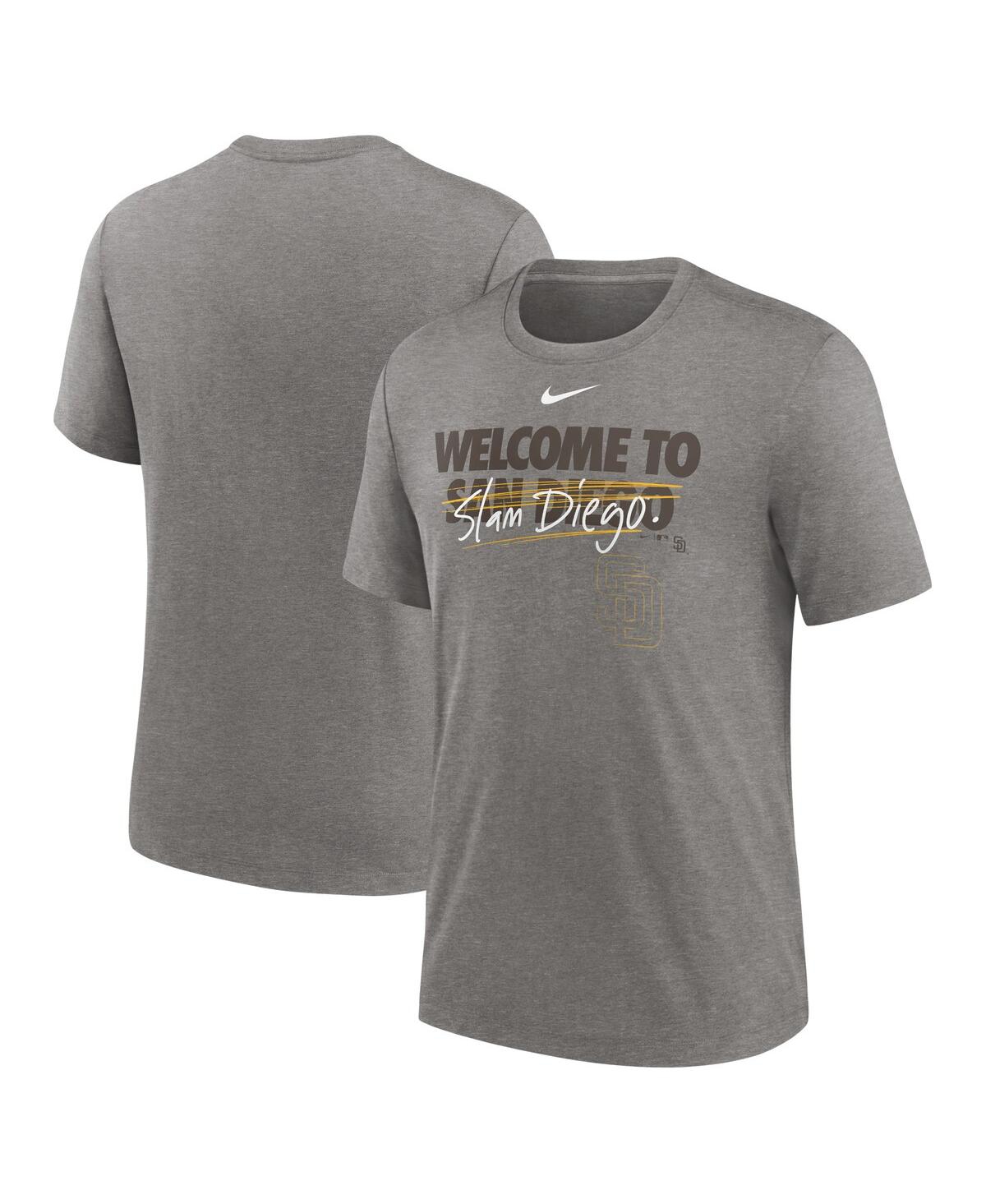 Men's NikeSan Diego Padres Home Spin Tri-Blend T-shirt - Heather Charcoal