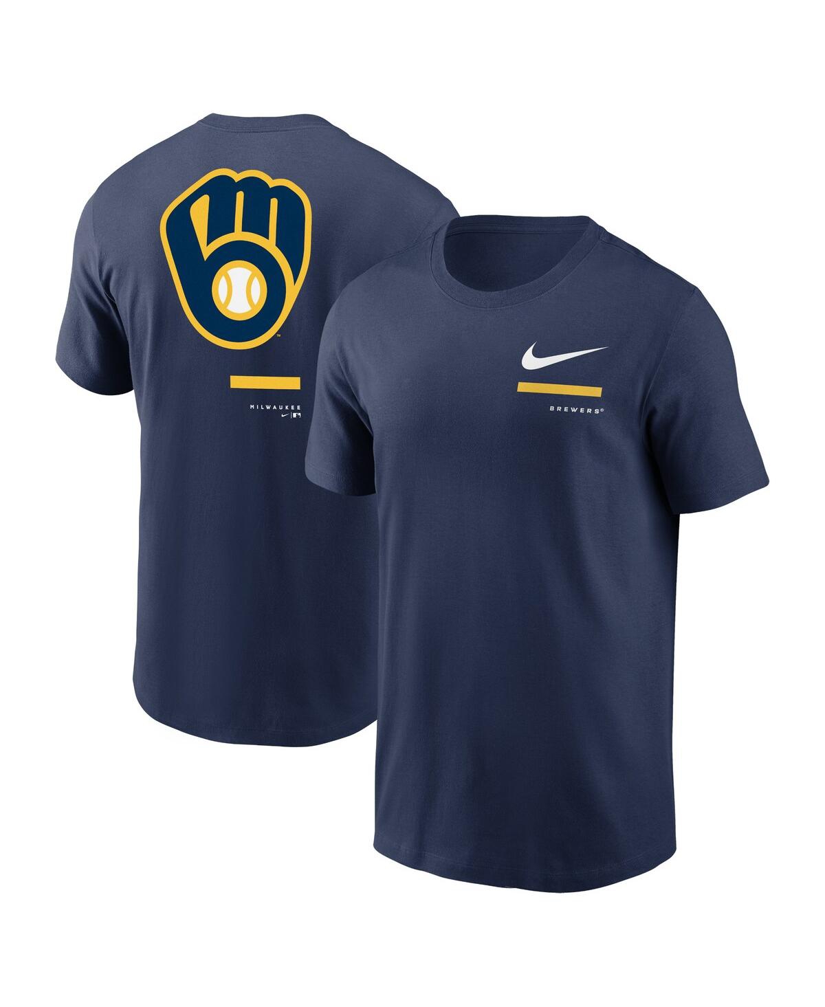 Men's NikeMilwaukee Brewers Over the Shoulder T-shirt - Navy