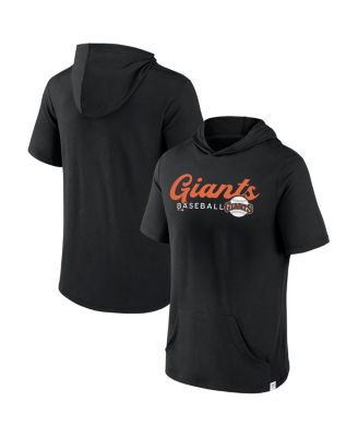 Men's Black San Francisco Giants Offensive Strategy Short Sleeve Pullover Hoodie