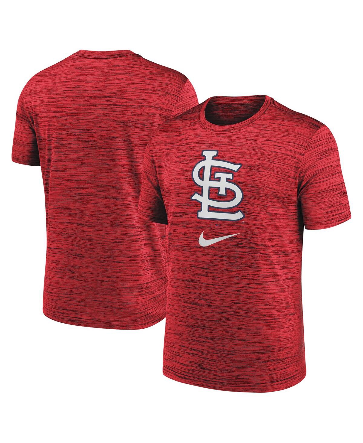 Shop Nike Men's  Red St. Louis Cardinals Logo Velocity Performance T-shirt