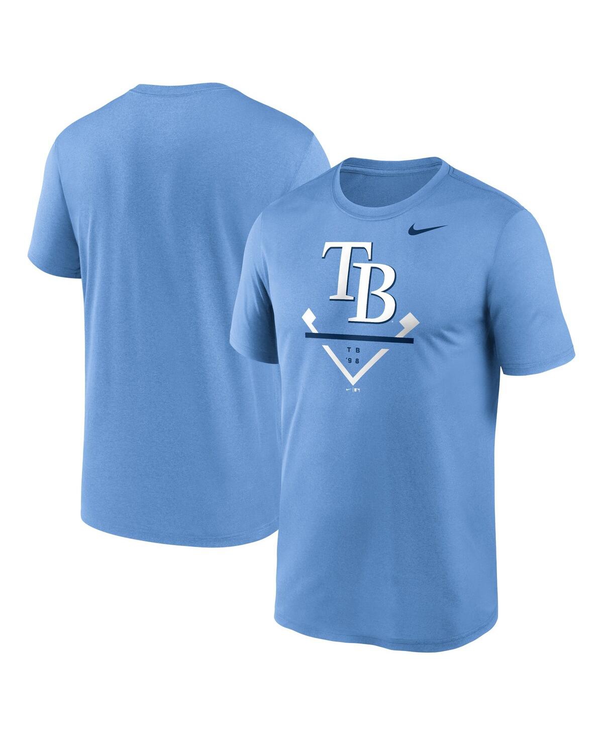Shop Nike Men's  Light Blue Tampa Bay Rays Icon Legend T-shirt