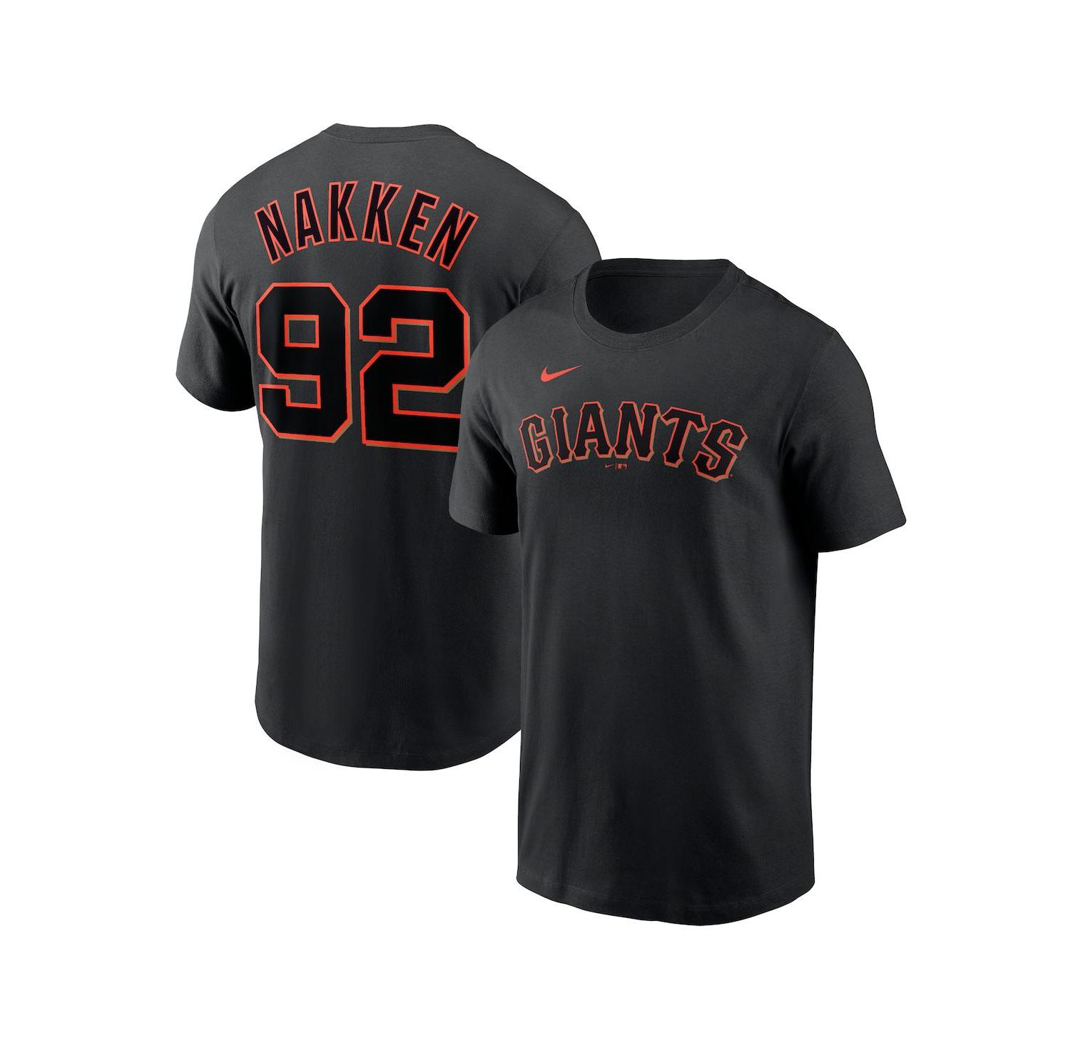 Men's Alyssa Nakken Black San Francisco Giants Name and Number T-shirt