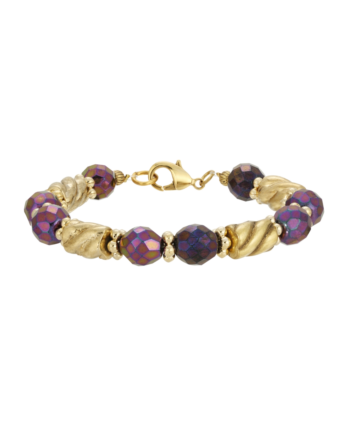2028 Glass Beaded Bracelet In Purple