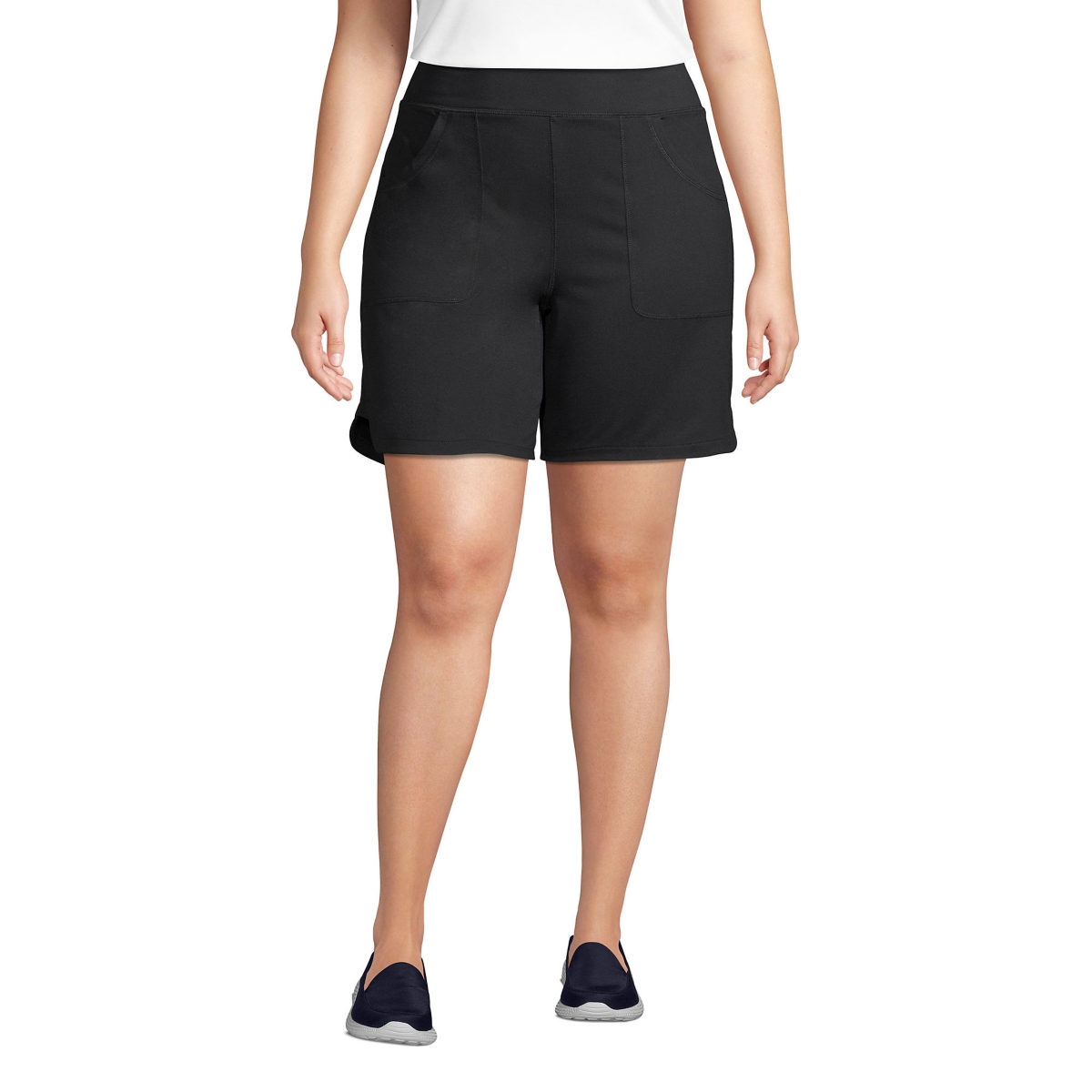 Lands End Women s Plus Size Active Pocket Shorts Smart Closet