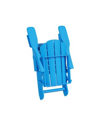 12 Piece Set Outdoor Folding Adirondack Chairs with Ottoman Side Table