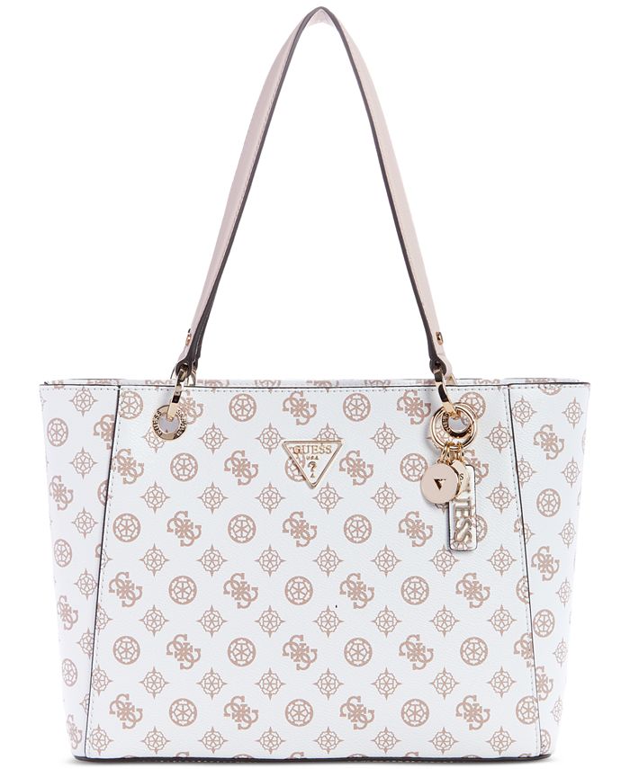GUESS Noelle Peony Logo Monogram Small Tote - Macy's