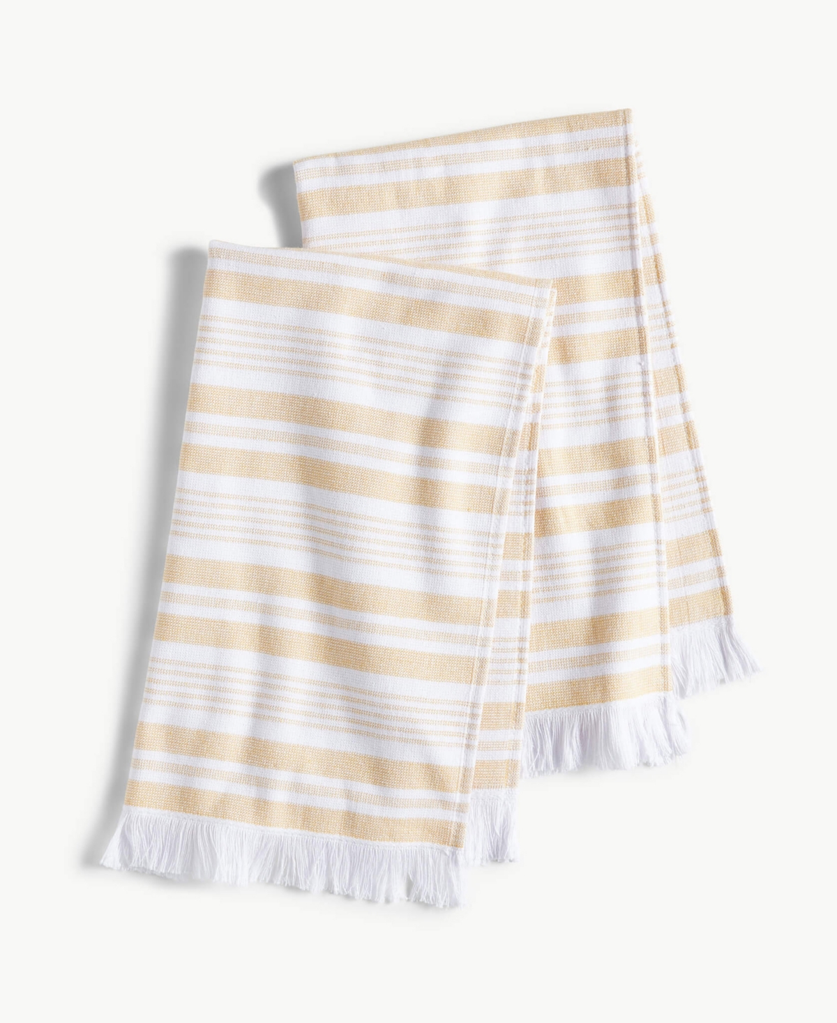 Blue Loom Parker Stripe Kitchen Towel, Set Of 2 In Goldenrod
