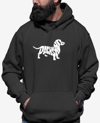 Men's Word Art Dachshund Long Sleeve Hooded Sweatshirt