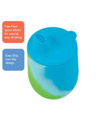 Silicone Tie-dye Baby First Training Cup, 6oz, Blue/Green