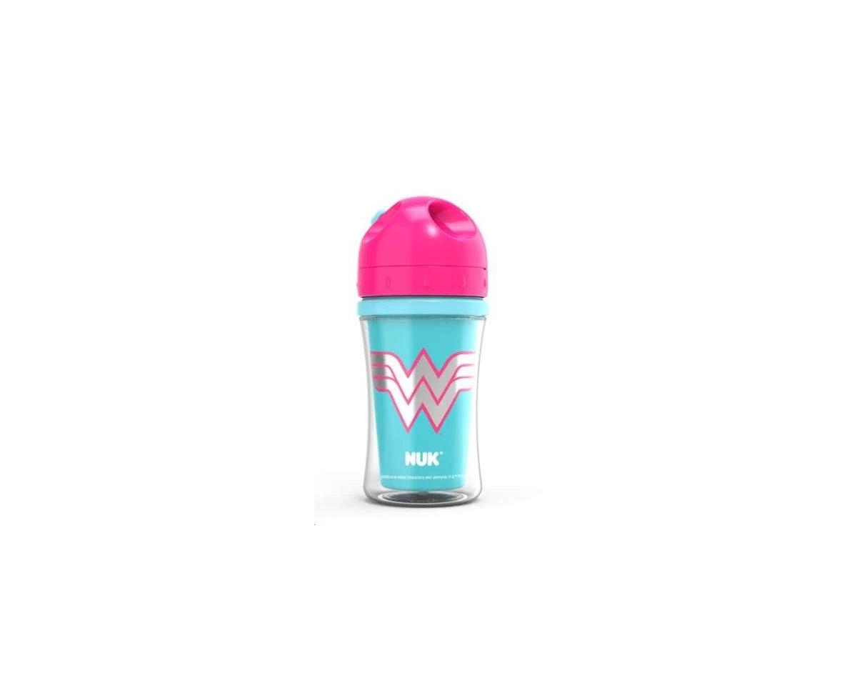 Nuk Toddler Justice League Insulated Straw Sippy Cup, 10 oz, Wonder Woman