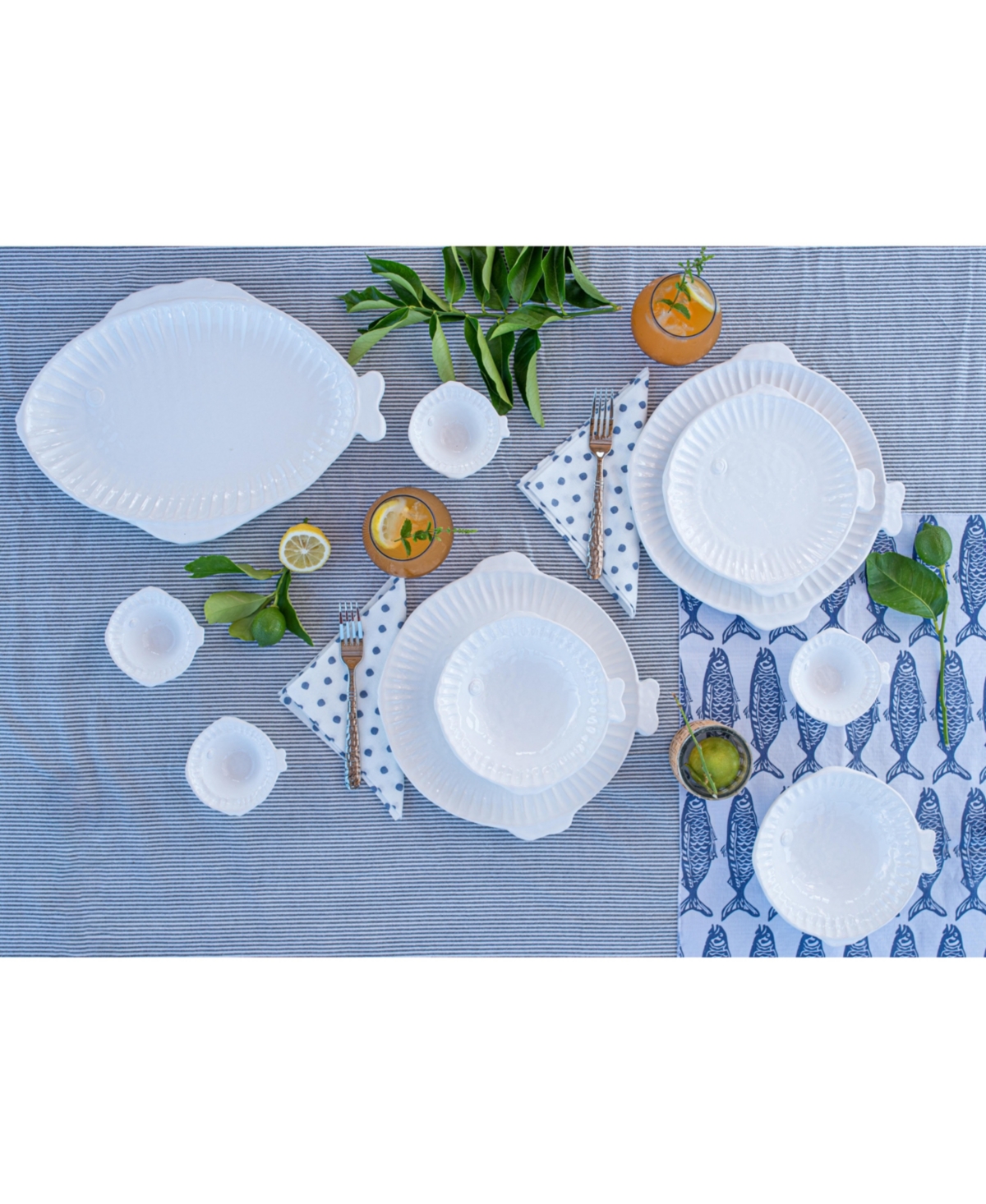 Vietri Pesce Serena Small Oval Platter