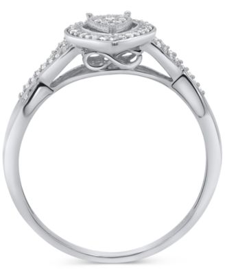 Diamond Teardrop Ring (1/5 ct. t.w.) in Sterling Silver