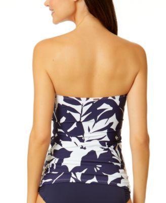 Anne Cole Damen Bandeaukini Tankini-Oberteil – Twist-Front, Verstellbare Träger, Gepolsterte Körbchen – Strand & Pool