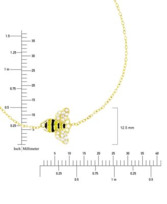 Cubic Zirconia & Enamel Bee Bolo Bracelet