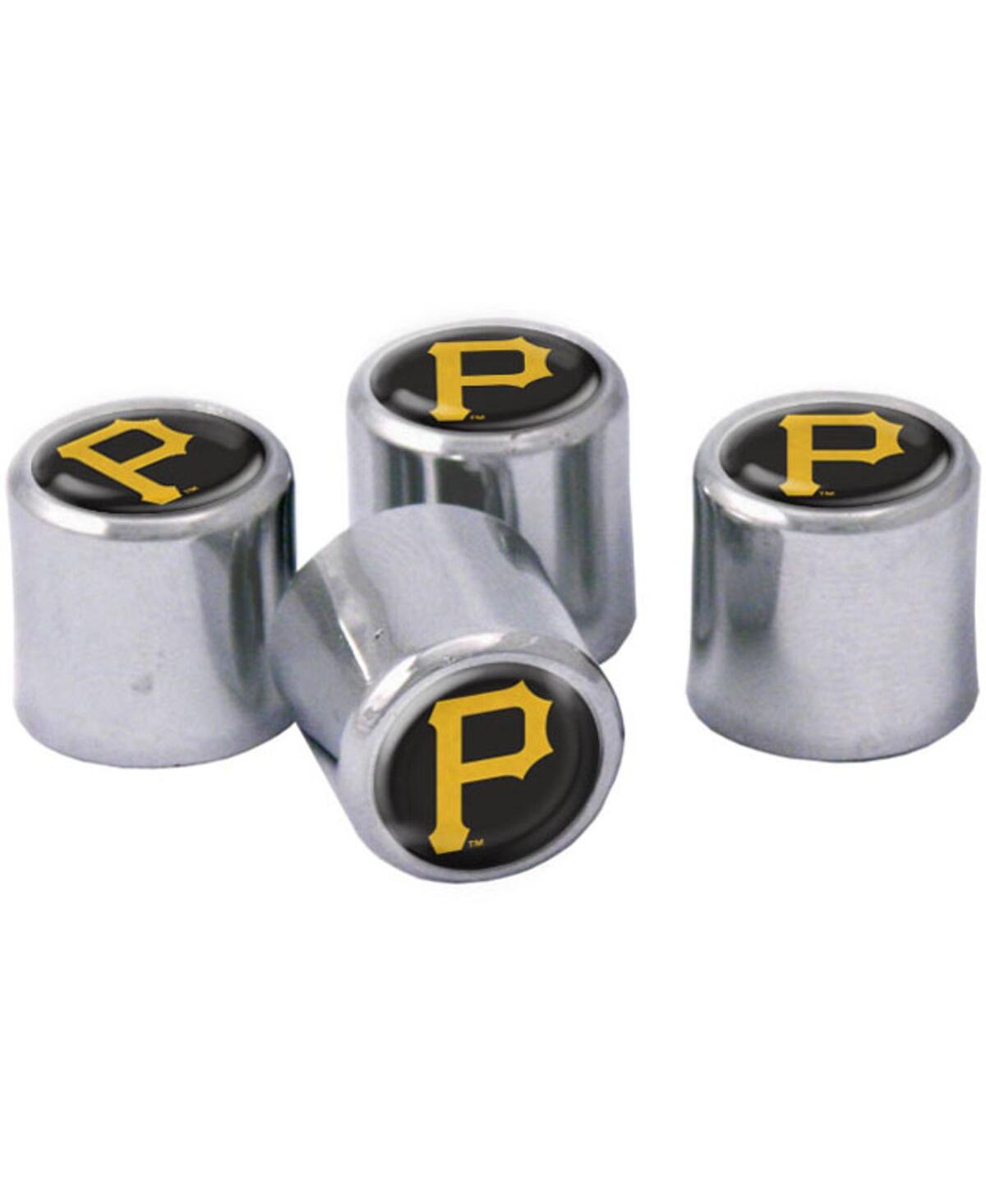 Wincraft Pittsburgh Pirates 4-pack Valve Stem Covers In Silver