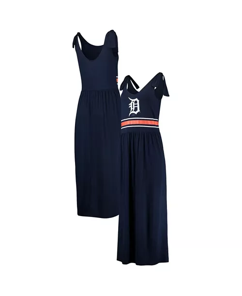women's navy detroit tigers game over maxi dress