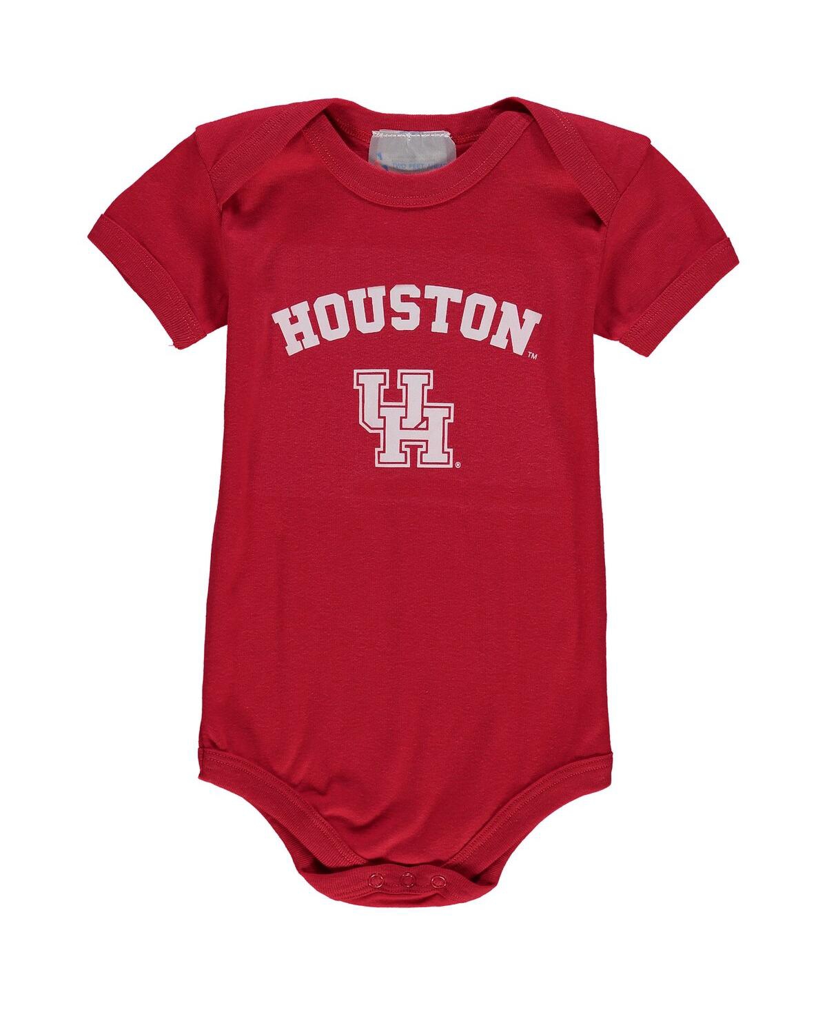 Two Feet Ahead Babies' Infant Boys And Girls Red Houston Cougars Arch And Logo Bodysuit